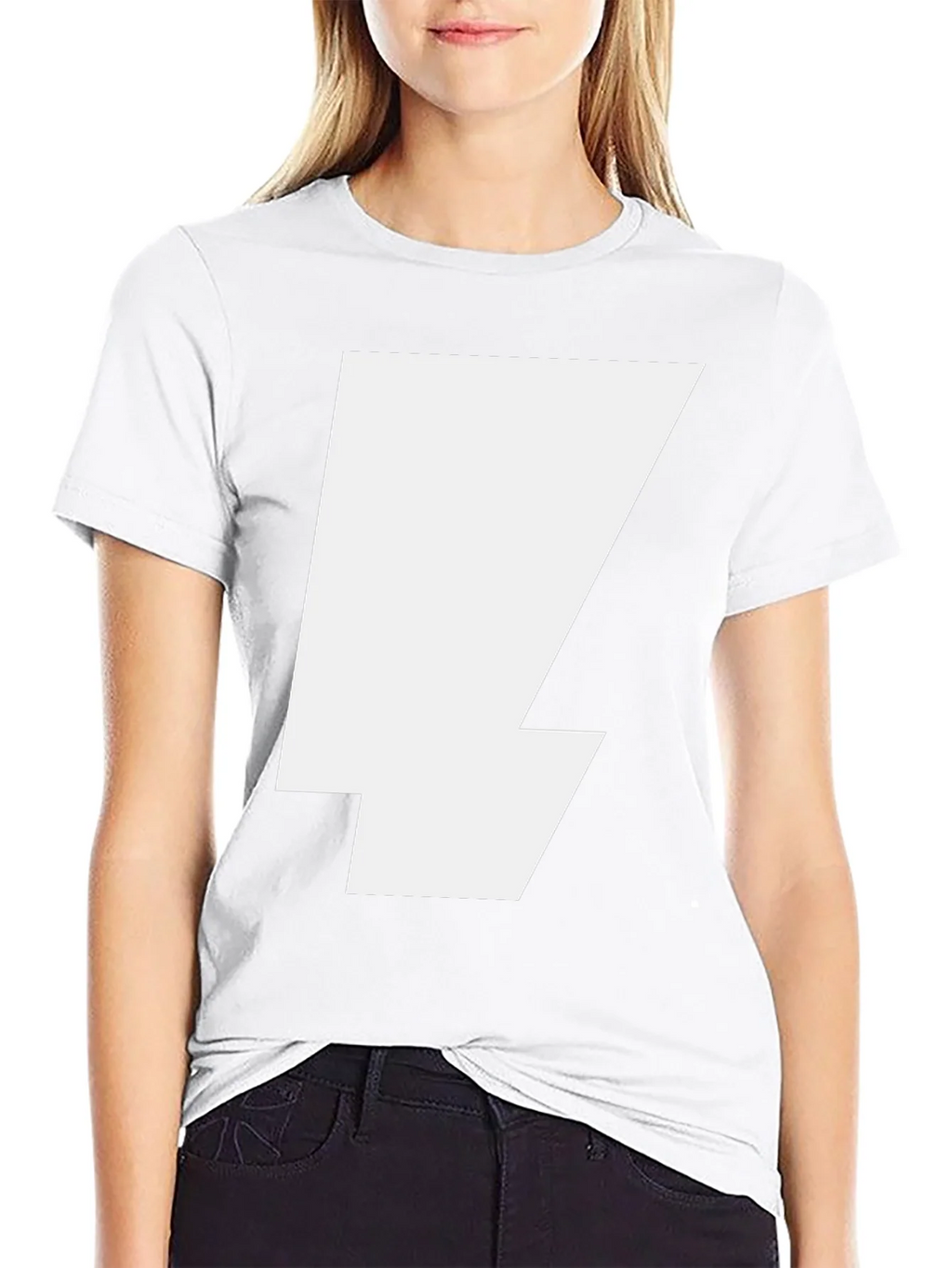 Bold Lightning Bolt Graphic Tee - Black
