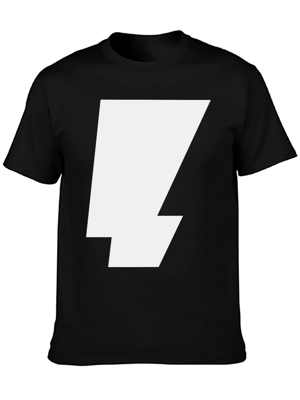 Bold Lightning Bolt Graphic Tee - Black
