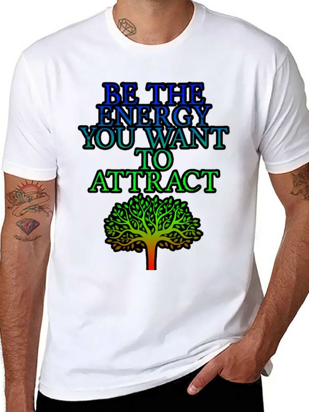 Be the Energy T-Shirt - Inspirational Tree Graphic