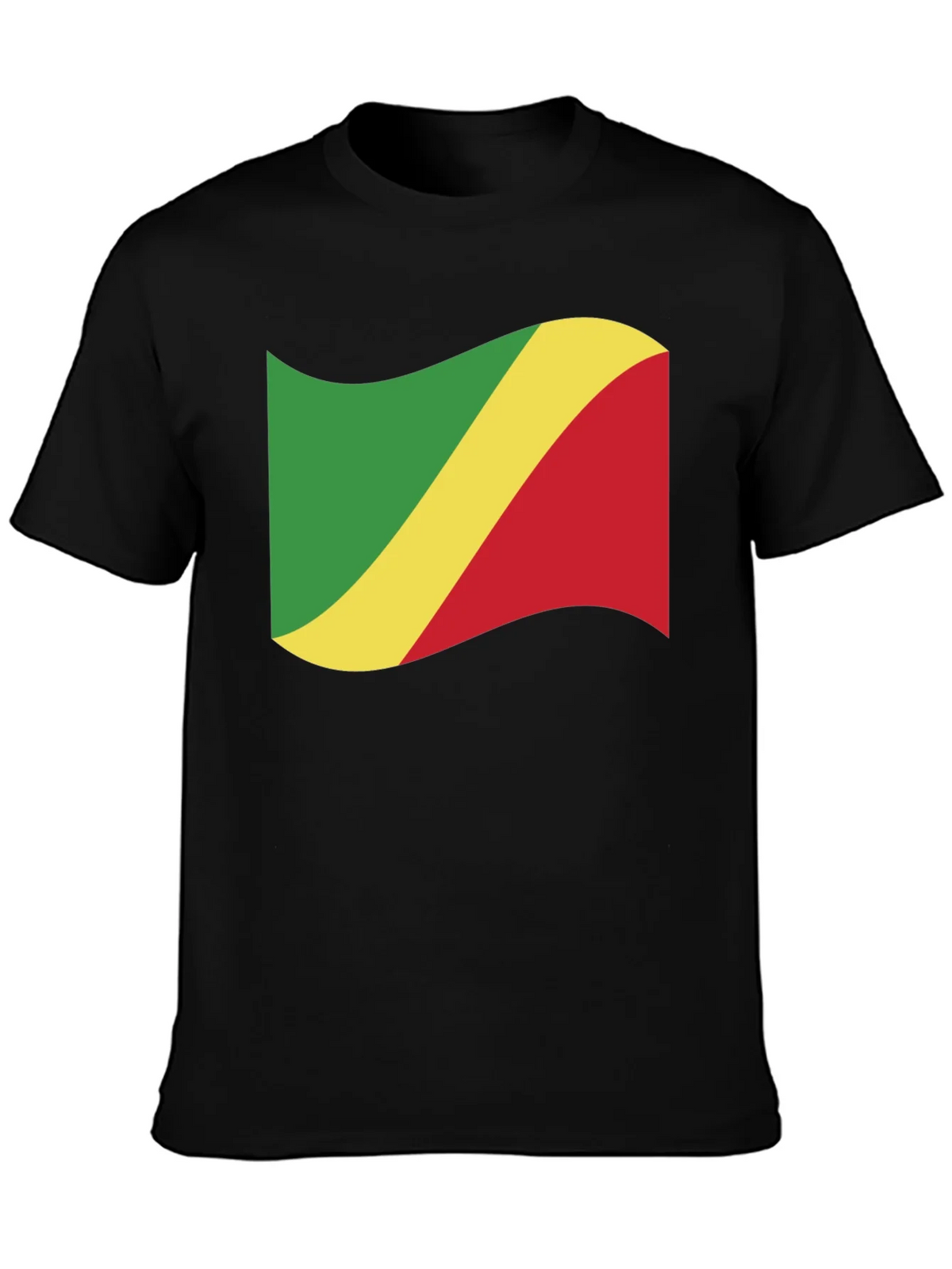Republic of the Congo Flag Black T-Shirt