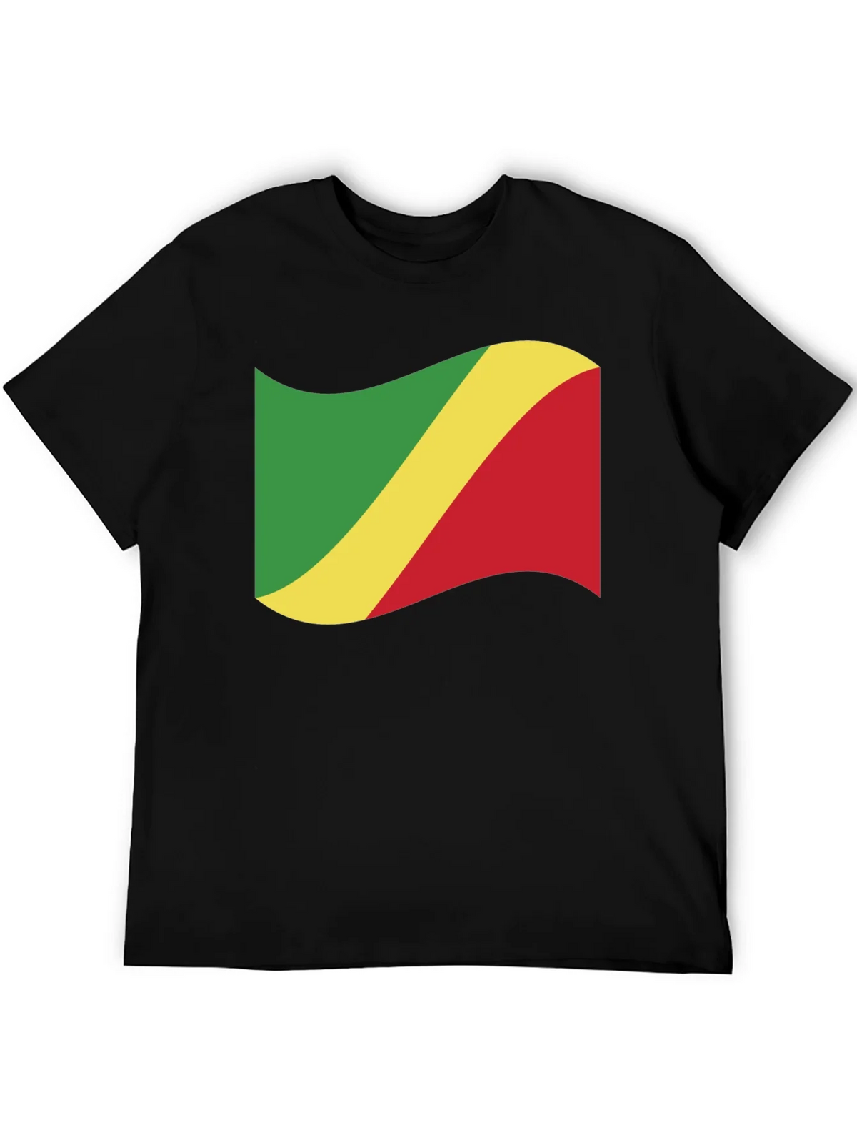 Republic of the Congo Flag Black T-Shirt
