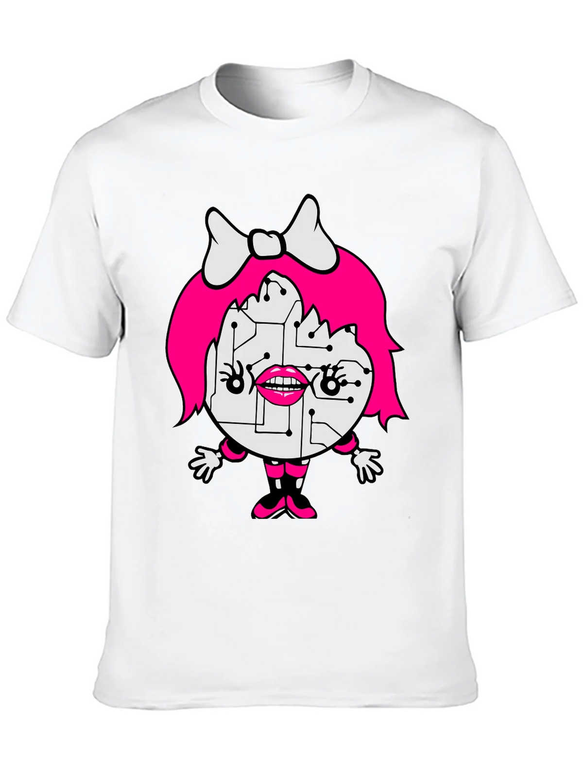 Funky Robot Girl Graphic Tee