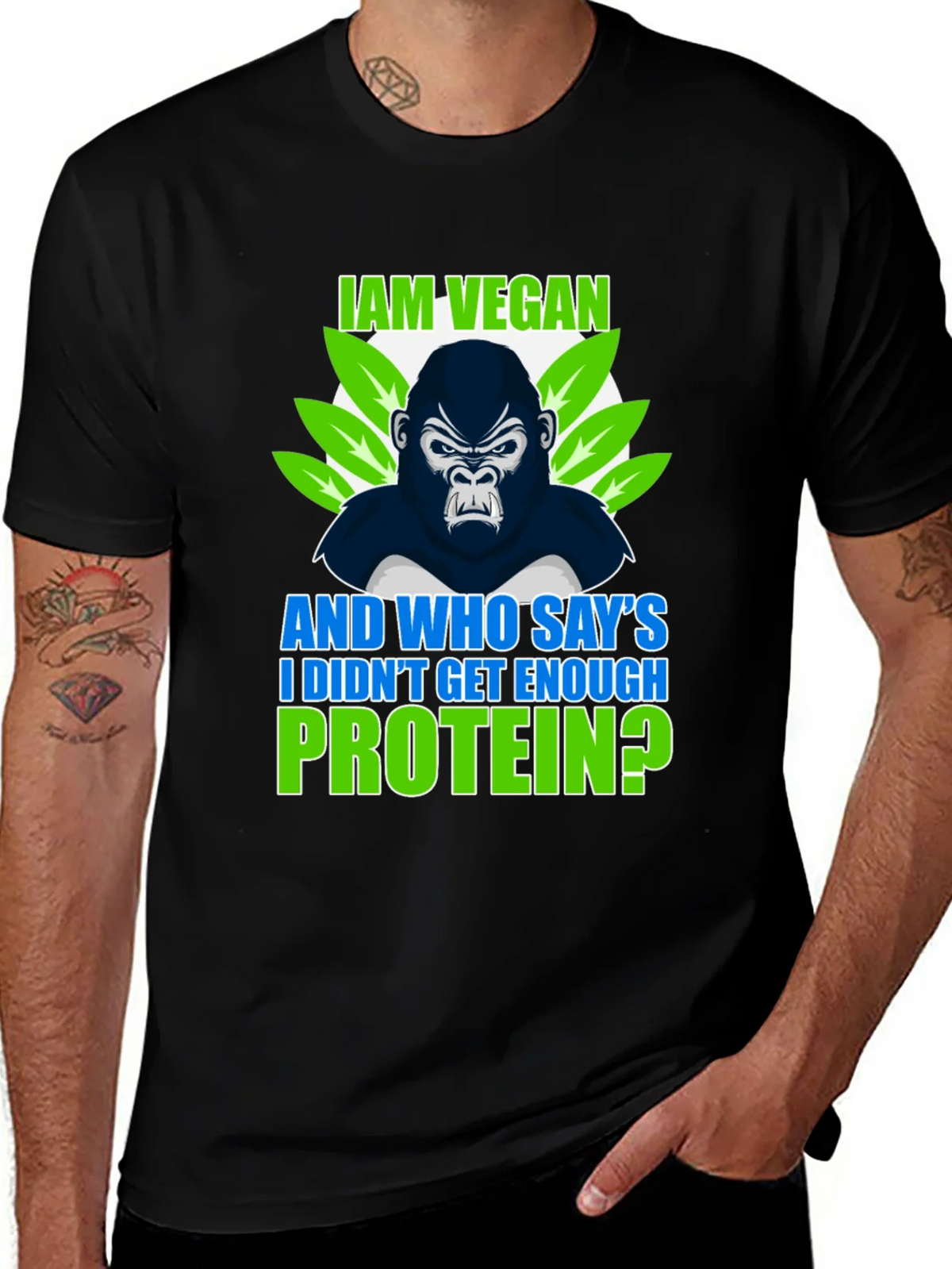 Vegan Gorilla T-Shirt: I Am Vegan Protein?