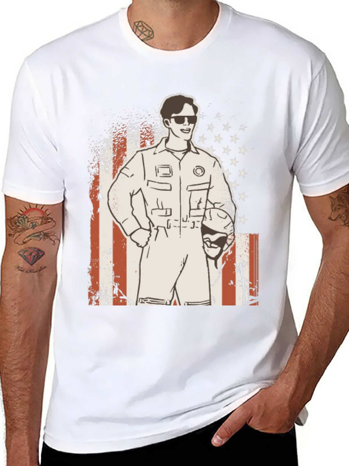 Retro Pilot Graphic T-Shirt