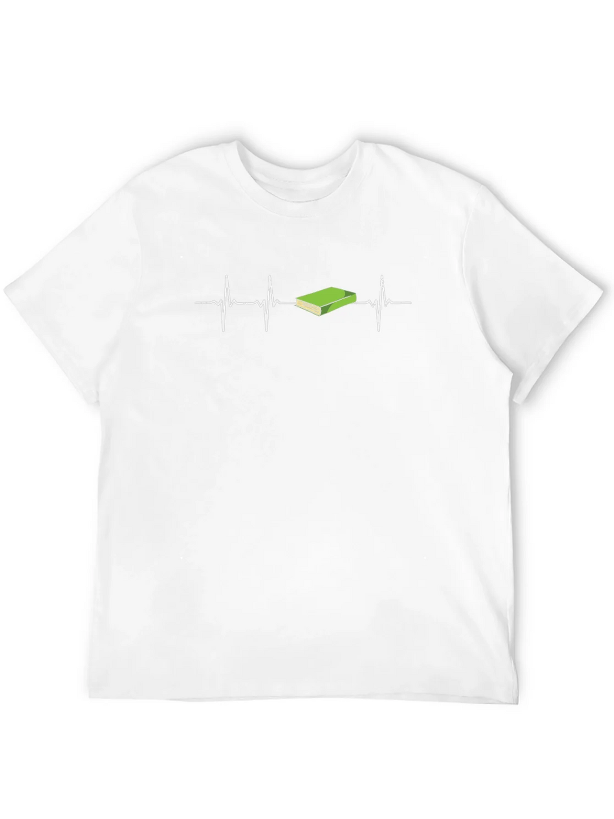 Book Lover Heartbeat T-Shirt - Black