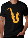 Saxophone Graphic Tee - Musical Style