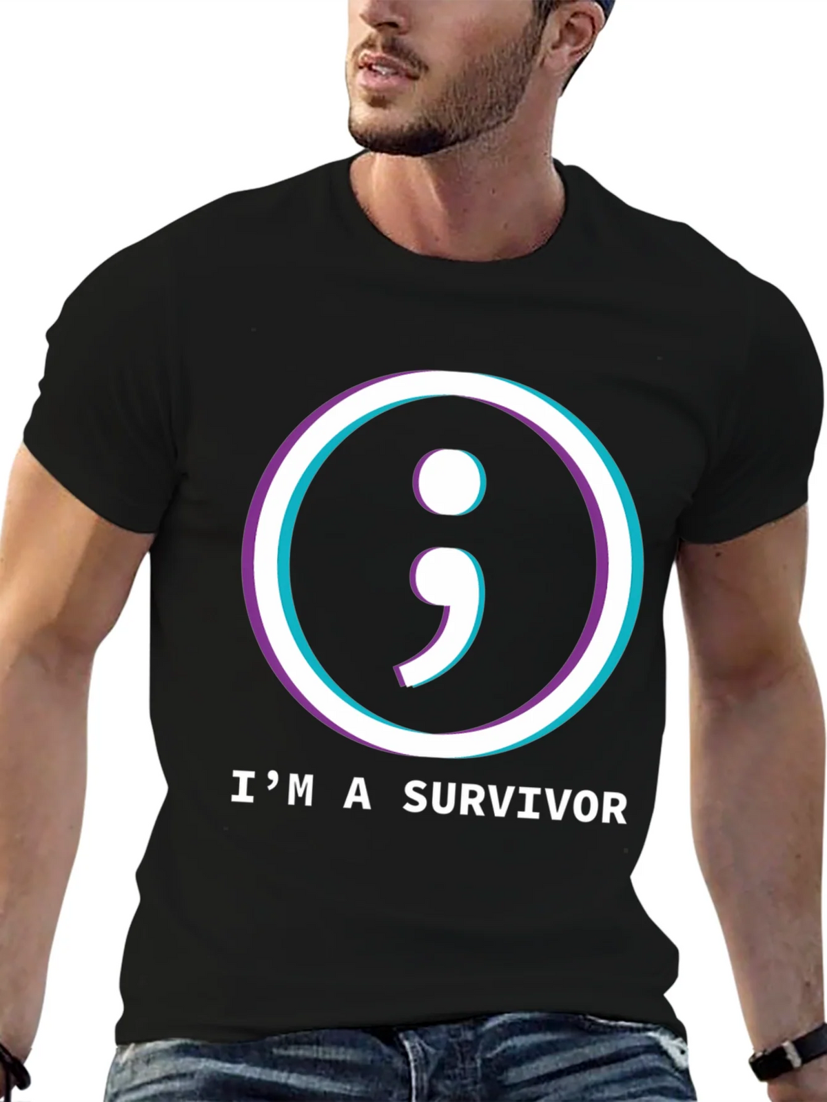 Im a Survivor Semicolon T-Shirt