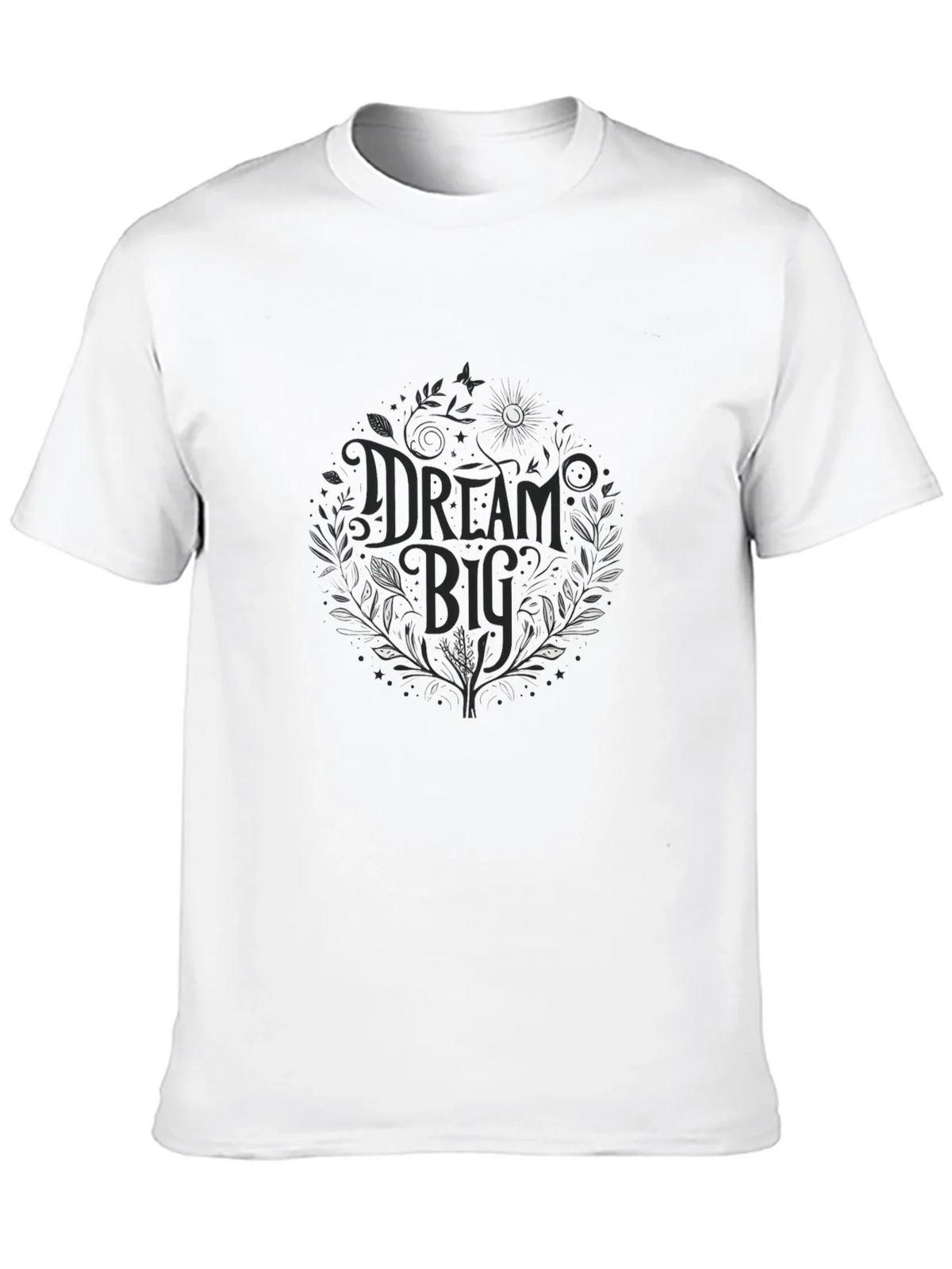 Dream Big Black Graphic Tee - Stylish Mens Cotton T-Shirt