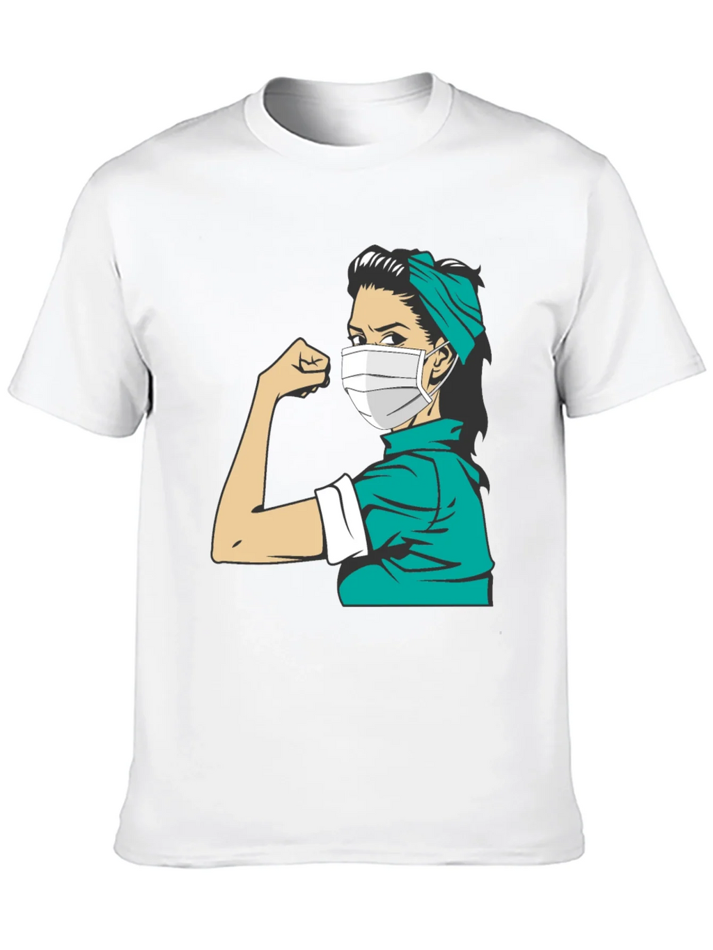 Empowered Nurse T-Shirt - Rosie Riveter Style