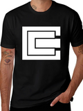 Geometric Square Black T-Shirt