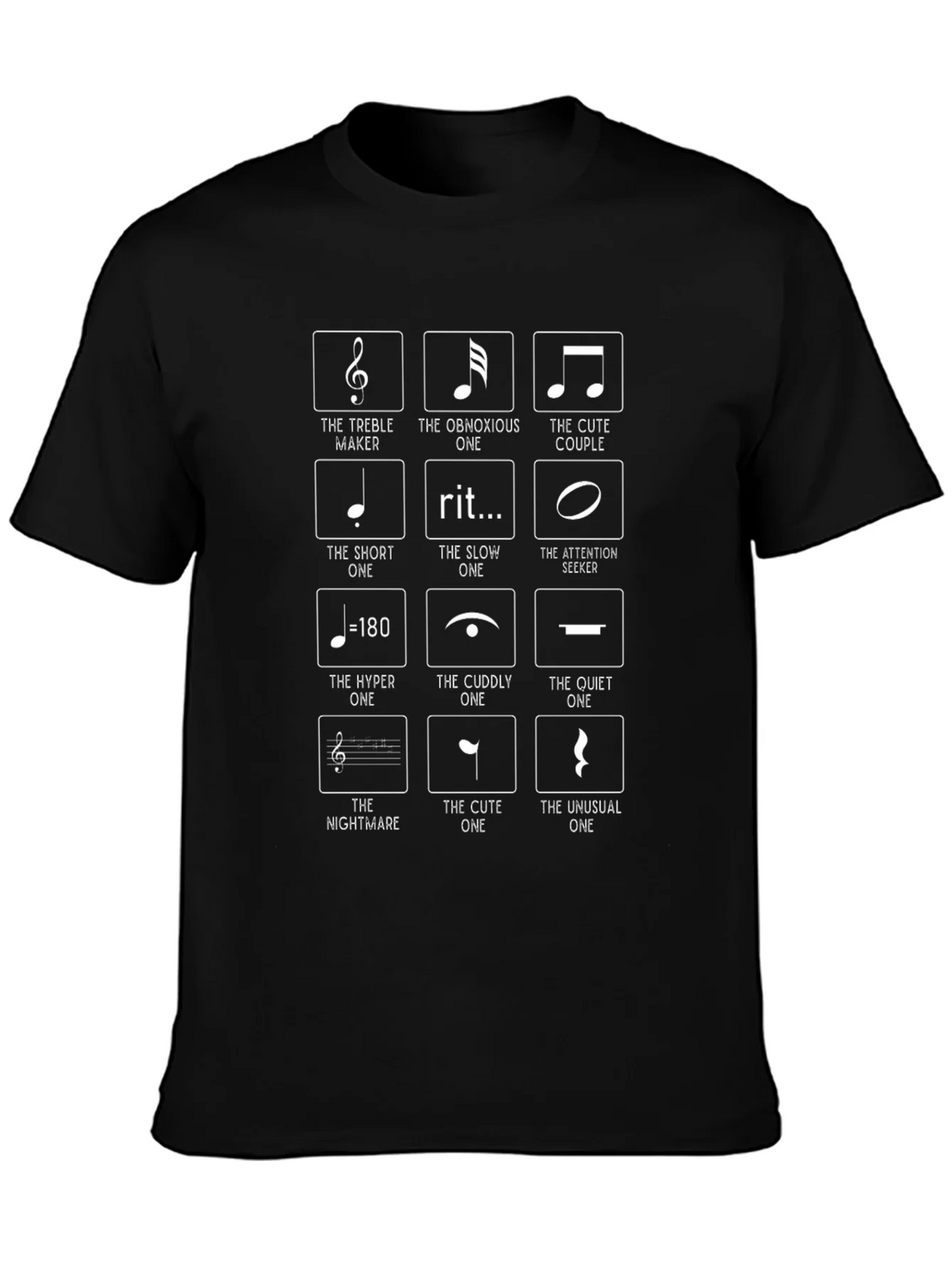 Musical Note Humor Graphic T-Shirt - Music Lover Tee