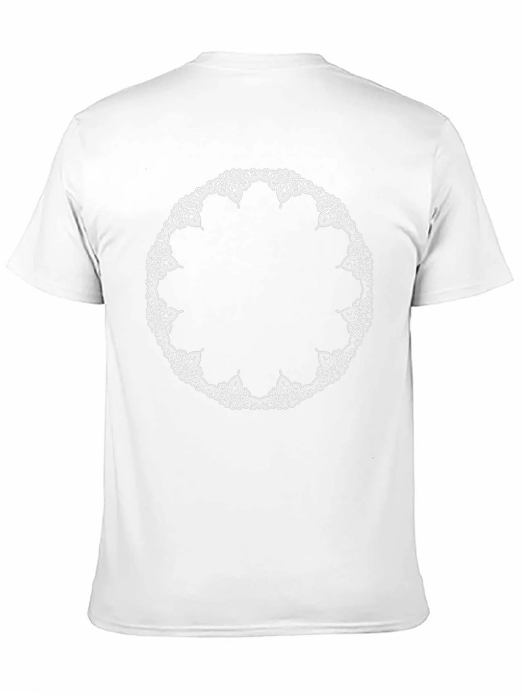 Black T-Shirt with Ornate Circle Design
