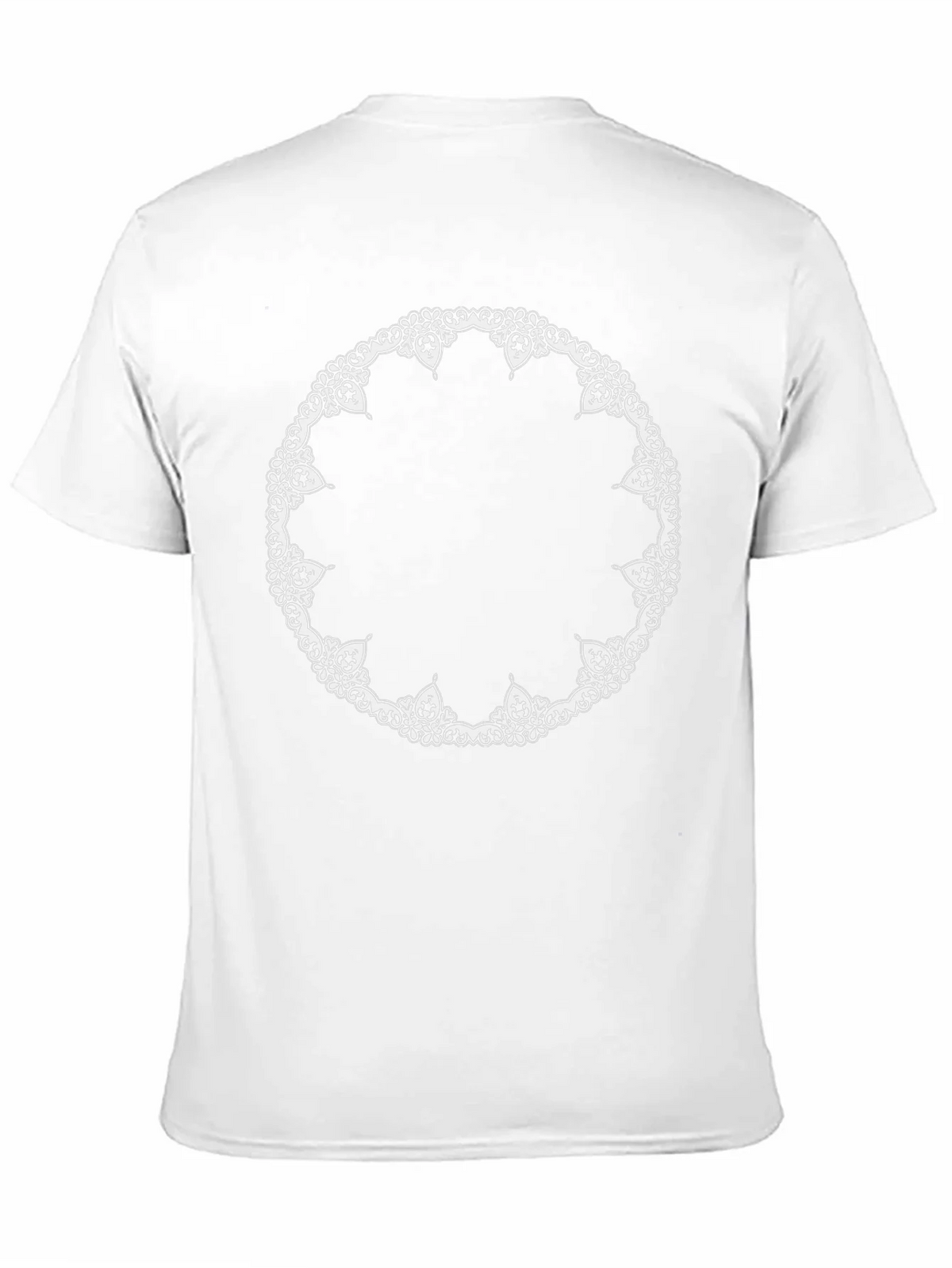 Black T-Shirt with Ornate Circle Design