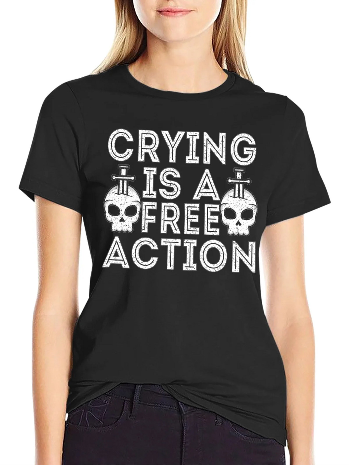 Crying is a Free Action Graphic Tee