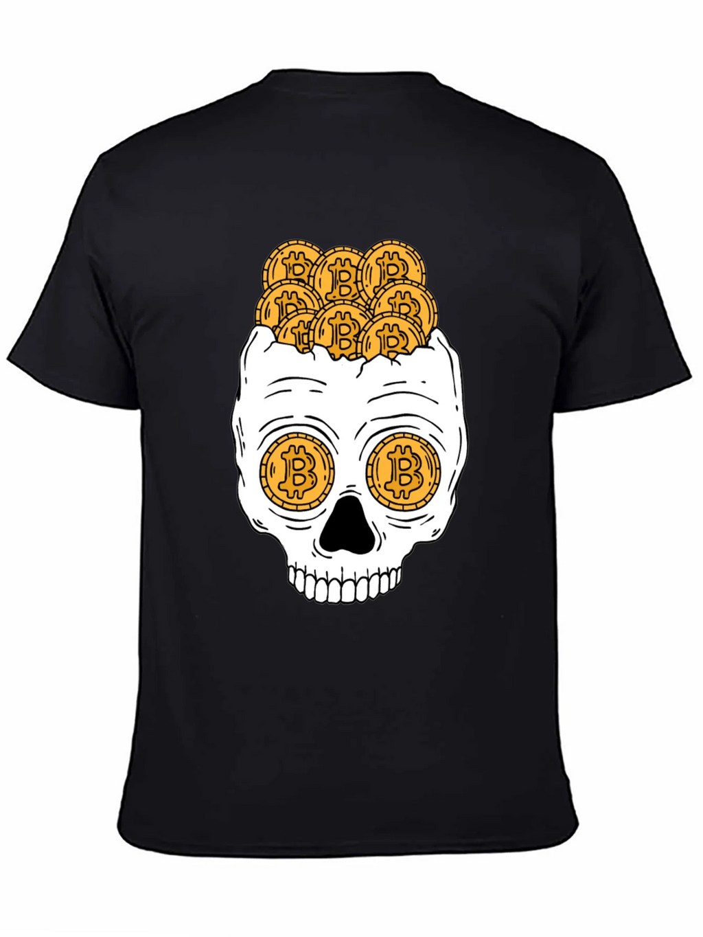 Bitcoin Skull Graphic T-Shirt - Crypto Currency Tee