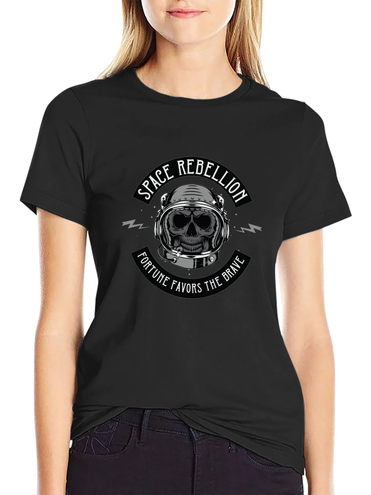 Space Rebellion T-Shirt - Fortune Favors the Brave