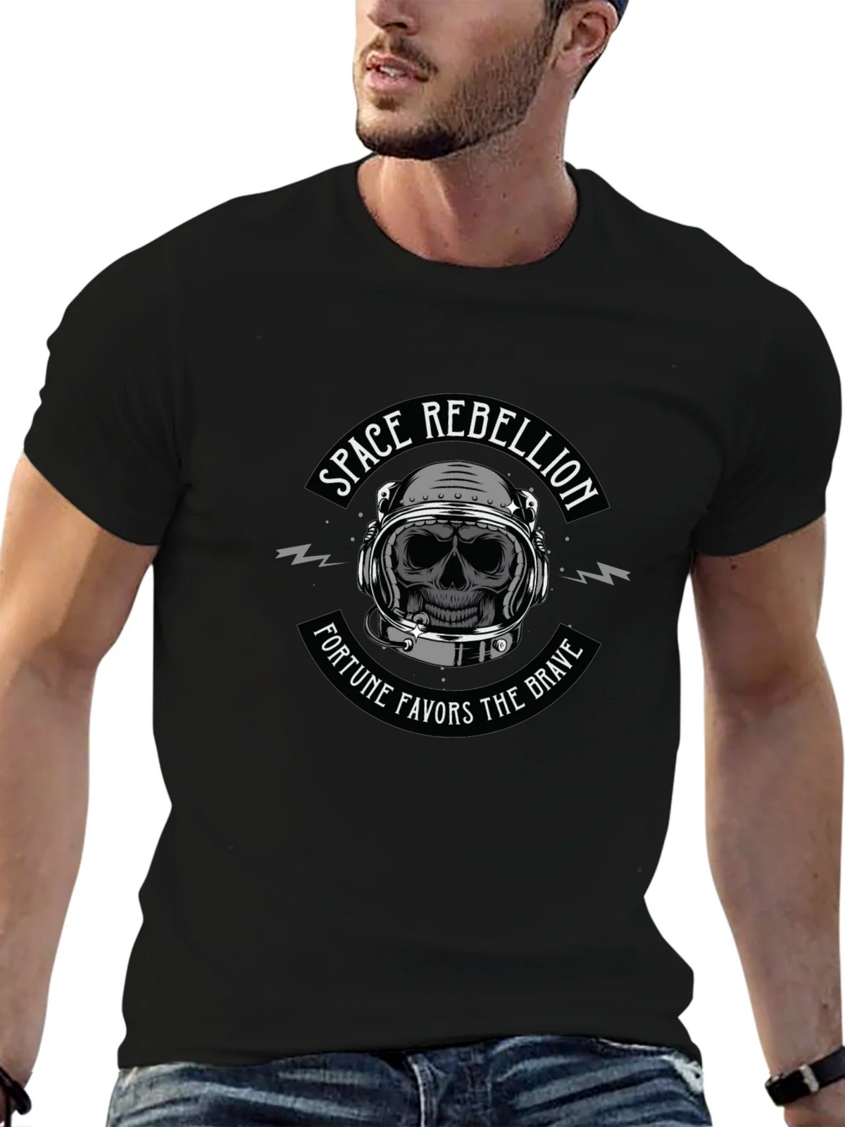 Space Rebellion T-Shirt - Fortune Favors the Brave